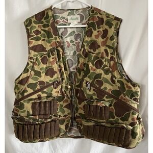 Vintage Ausable Vest Mens Sz Large Camouflage Fishing Hunting